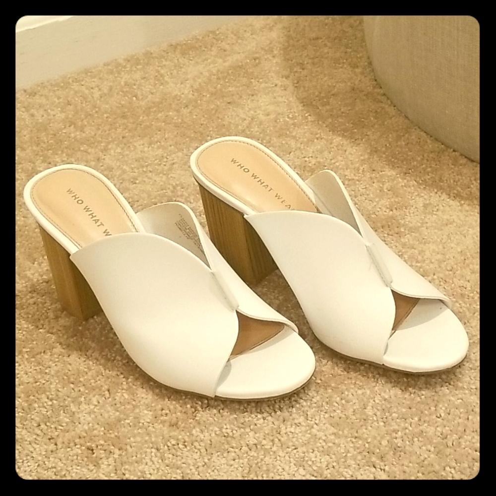 White sandals.